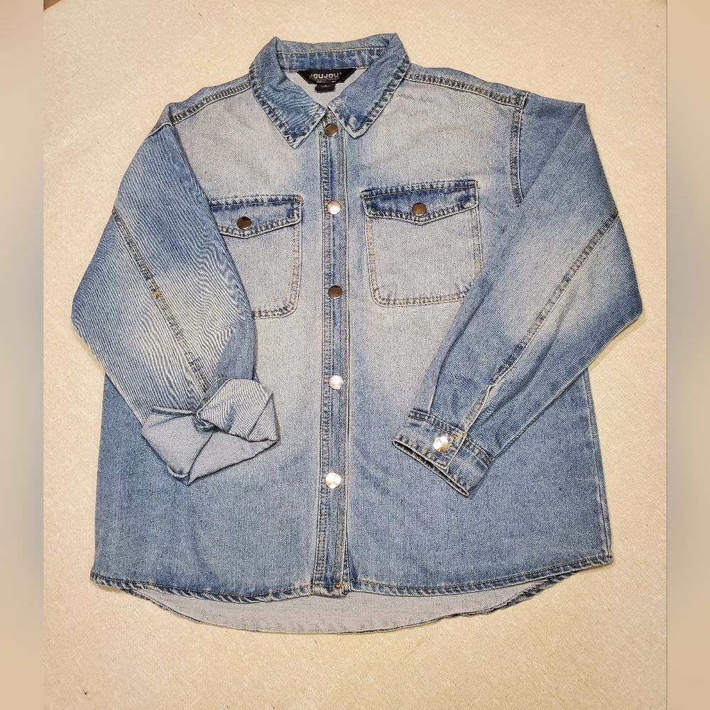 JouJou Denim Shacket NWT in Size S
